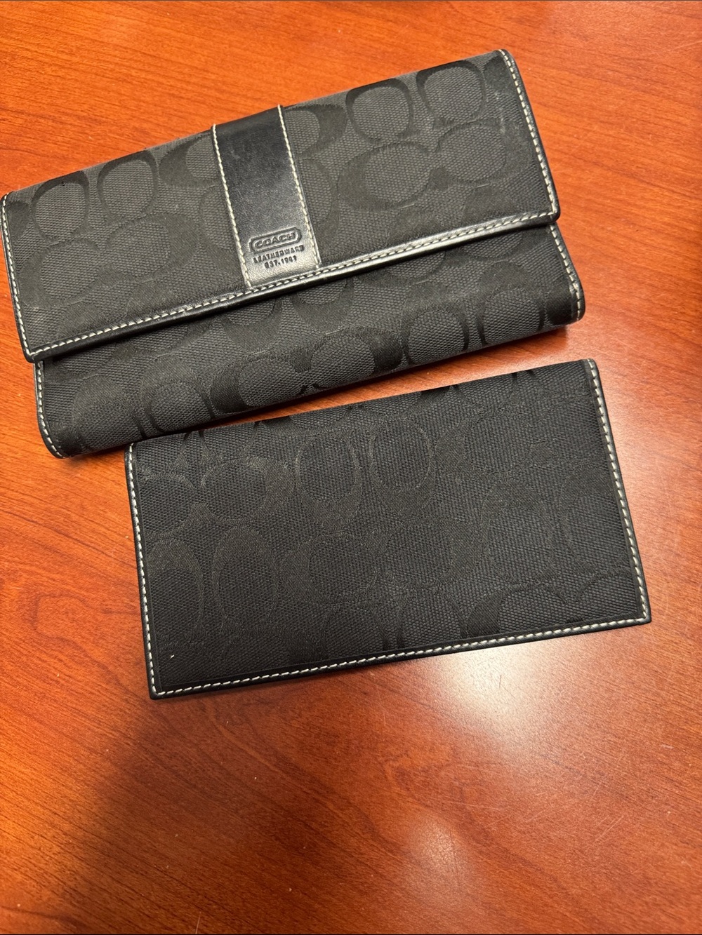 Coach wallet with checkbook